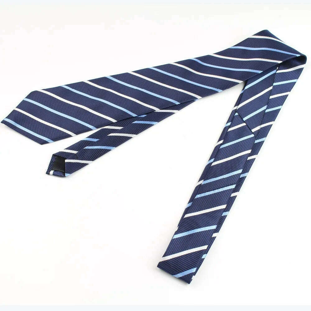 Mens Business Tie Formal Striped Dot Jacquard Wedding Necktie 8CM Classic Corbata Neckwear Gravata - KIMLUD