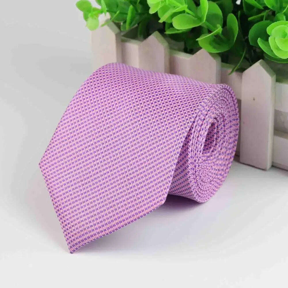 Mens Business Tie Formal Striped Dot Jacquard Wedding Necktie 8CM Classic Corbata Neckwear Gravata - KIMLUD
