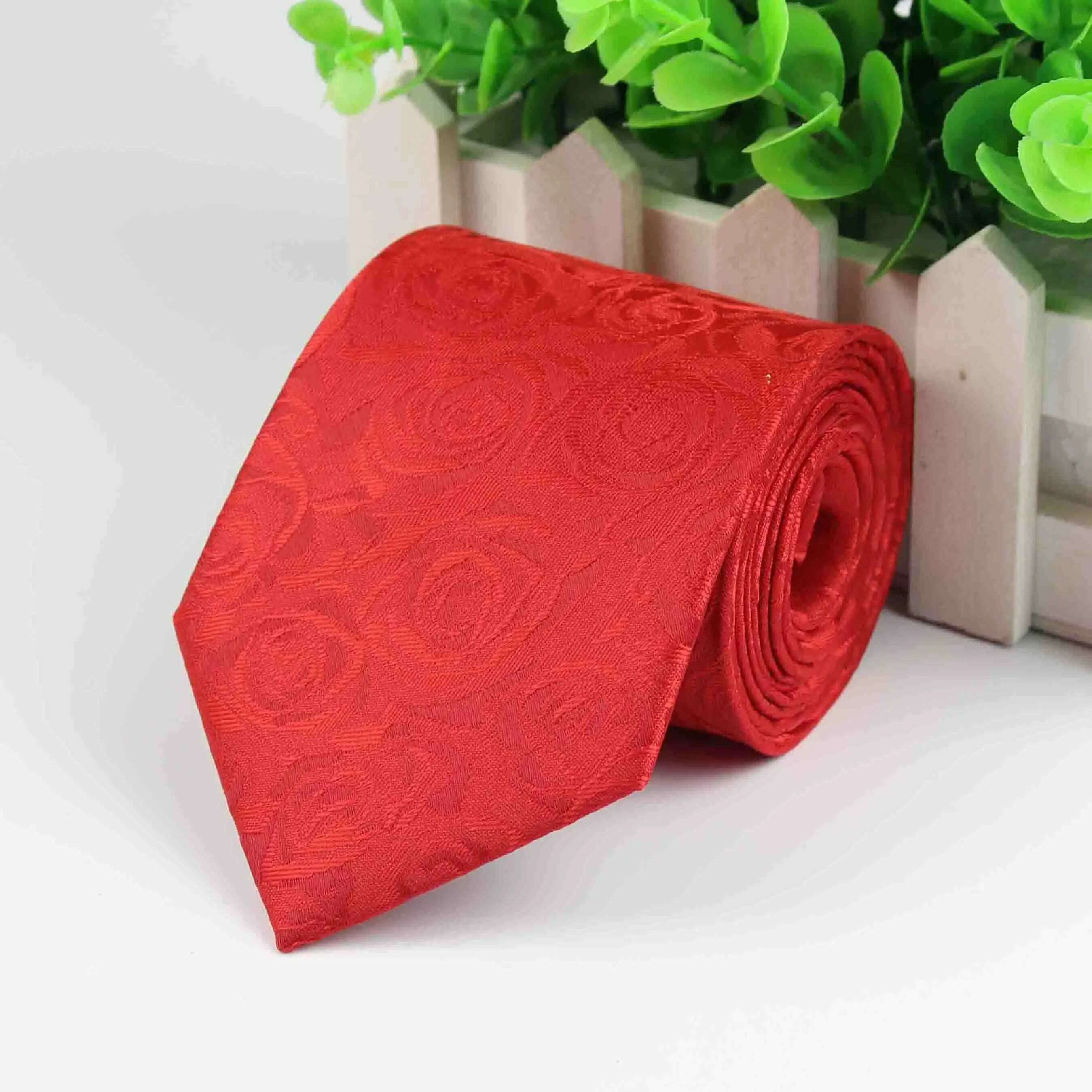 Mens Business Tie Formal Striped Dot Jacquard Wedding Necktie 8CM Classic Corbata Neckwear Gravata - KIMLUD