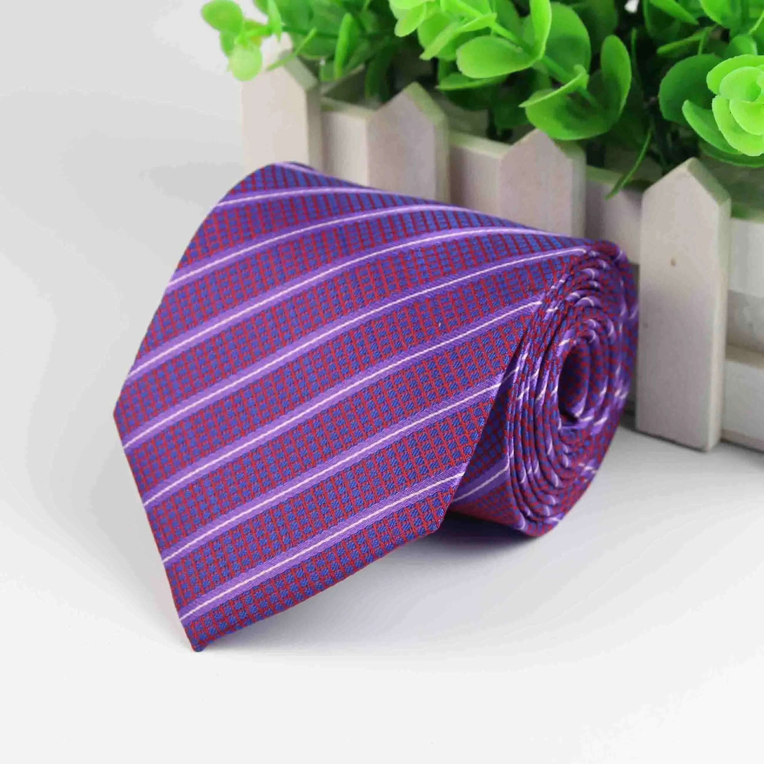 Mens Business Tie Formal Striped Dot Jacquard Wedding Necktie 8CM Classic Corbata Neckwear Gravata - KIMLUD