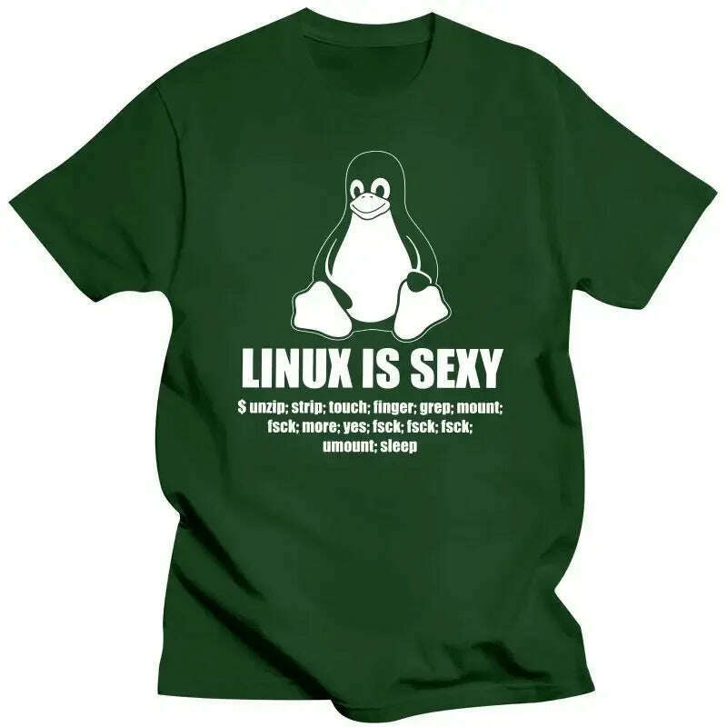 KIMLUD, Mens Clothing Novelty Linux Root SUDO Unix Shell Sexy Fun Tshirt Men Short Sleeve Programmer Programming Coding Coder T Shirt Co, greenMen / XXS, KIMLUD APPAREL - Womens Clothes