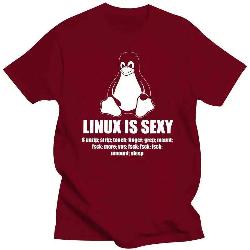 KIMLUD, Mens Clothing Novelty Linux Root SUDO Unix Shell Sexy Fun Tshirt Men Short Sleeve Programmer Programming Coding Coder T Shirt Co, redMen / XXS, KIMLUD APPAREL - Womens Clothes