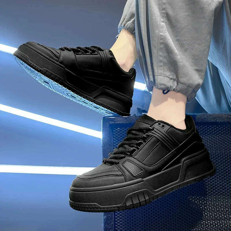 Men's Luxury Sneakers White Leather Casual Shoes Comfortable Running Shoes for Men Luxury Platform Sport Shoes Zapatillas Hombre - KIMLUD