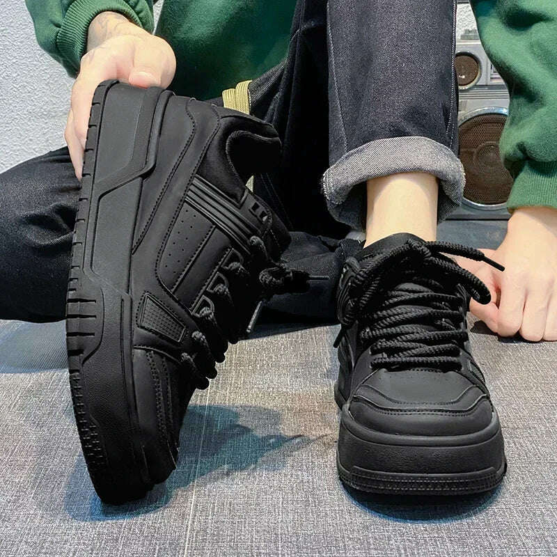 Men's Luxury Sneakers White Leather Casual Shoes Comfortable Running Shoes for Men Luxury Platform Sport Shoes Zapatillas Hombre - KIMLUD