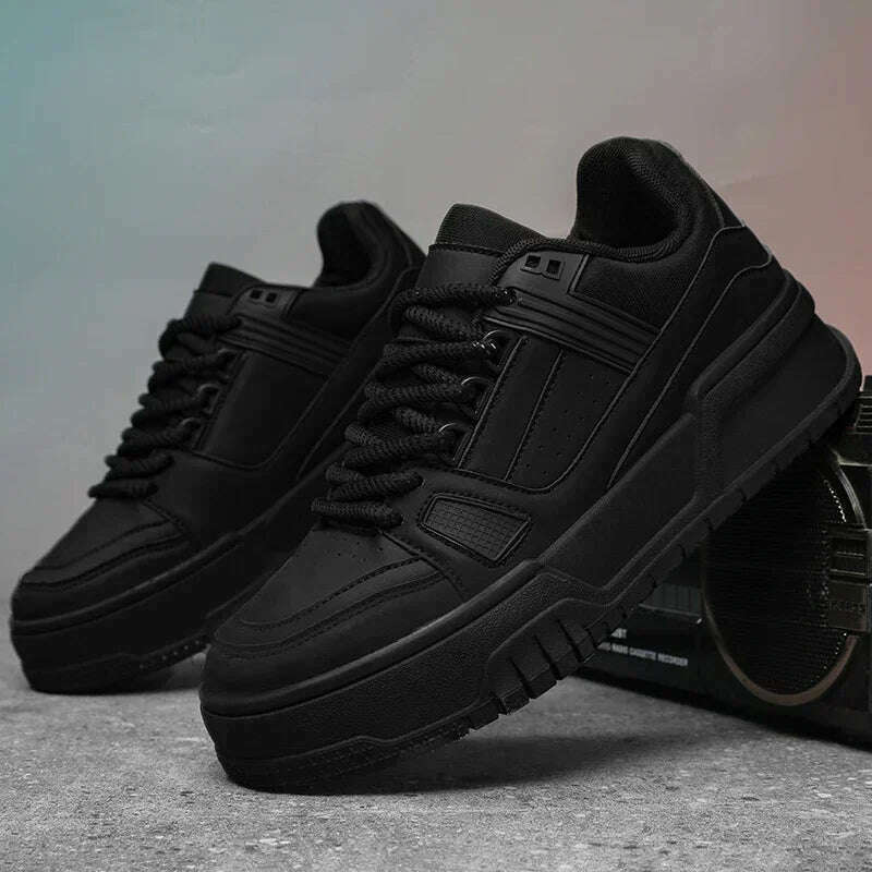 Men's Luxury Sneakers White Leather Casual Shoes Comfortable Running Shoes for Men Luxury Platform Sport Shoes Zapatillas Hombre - KIMLUD