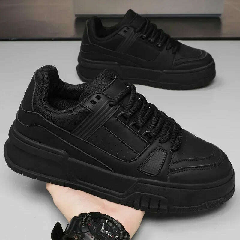 Men's Luxury Sneakers White Leather Casual Shoes Comfortable Running Shoes for Men Luxury Platform Sport Shoes Zapatillas Hombre - KIMLUD