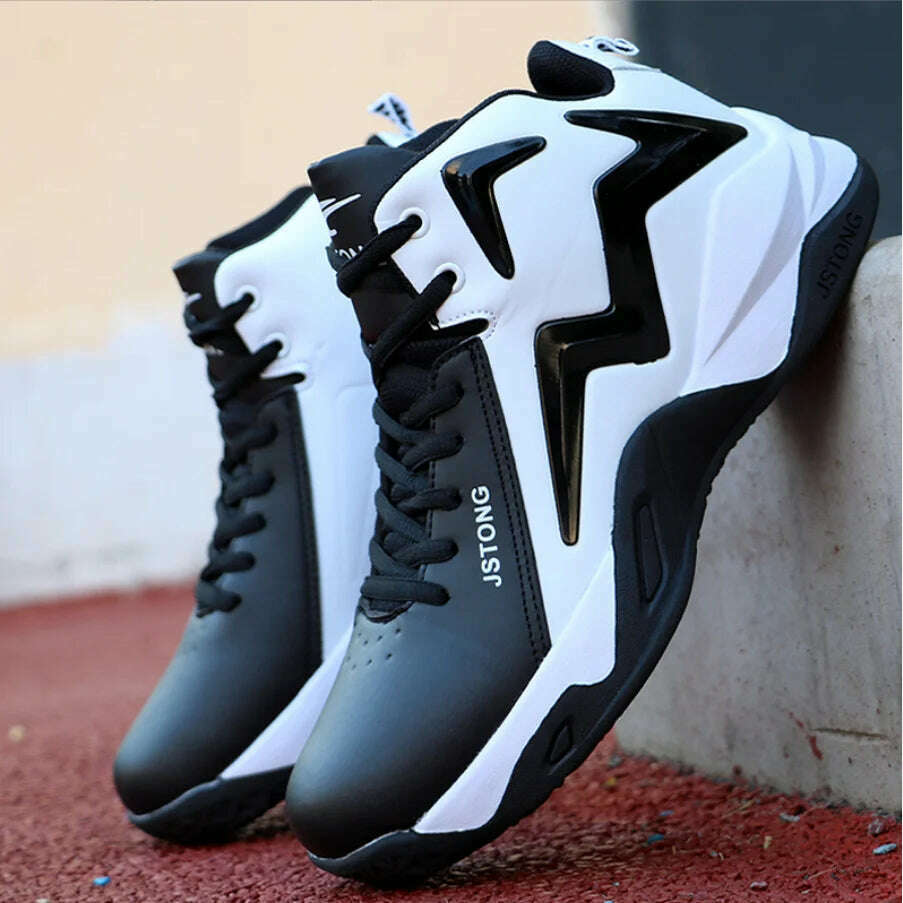 KIMLUD, Men's Running Shoes 2023 Basketball Male Sneakers Couple Mixed Color Breathable Sports Shoes Fitness Trainers Basket Homme, white Black / 38, KIMLUD Womens Clothes