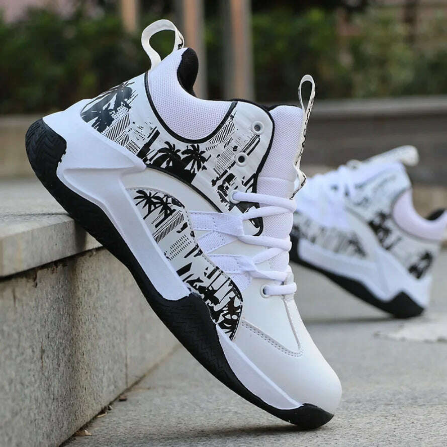 KIMLUD, Men's Running Shoes 2023 Basketball Male Sneakers Couple Mixed Color Breathable Sports Shoes Fitness Trainers Basket Homme, white Black 00 / 38, KIMLUD APPAREL - Womens Clothes