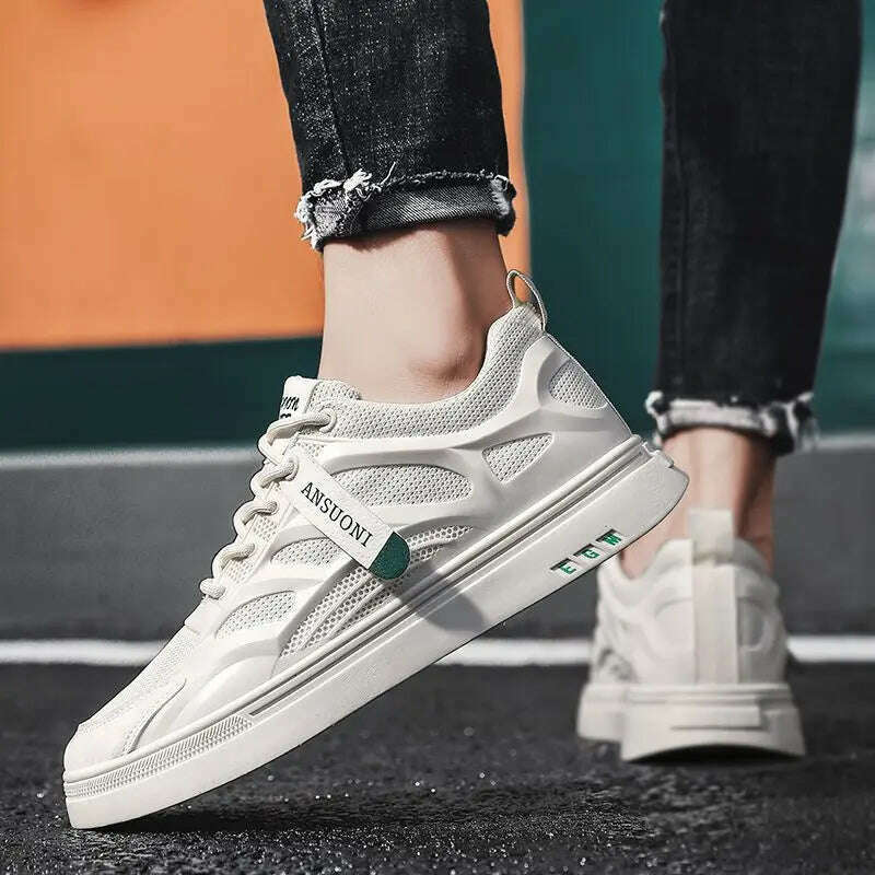 KIMLUD, Men's Sneakers 2024 New Mesh Breathable Casual Shoes for Men Fashion Male Flats Lace-up Platform Tennis Shoes Zapatillas Hombre, KIMLUD Womens Clothes