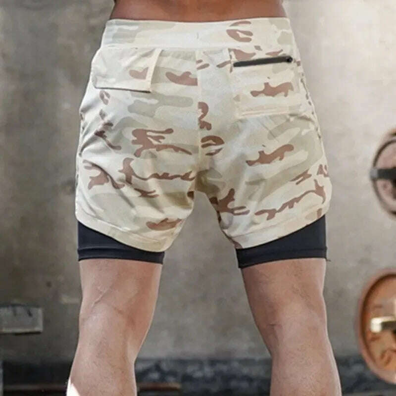 KIMLUD, Men's Solid Shorts Khaki Army Camouflage Sweatpants Multi-Pocket Portable Double Layer Fast Dry Jogging Outdoor Train, KIMLUD Womens Clothes