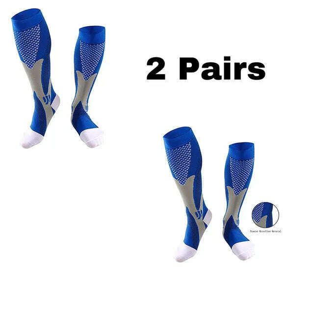 Men's Sports Compression Socks Varicose Veins Cycling Socks Nursing Running Compression Socks Nurse Outdoor Natural Hiking - KIMLUD
