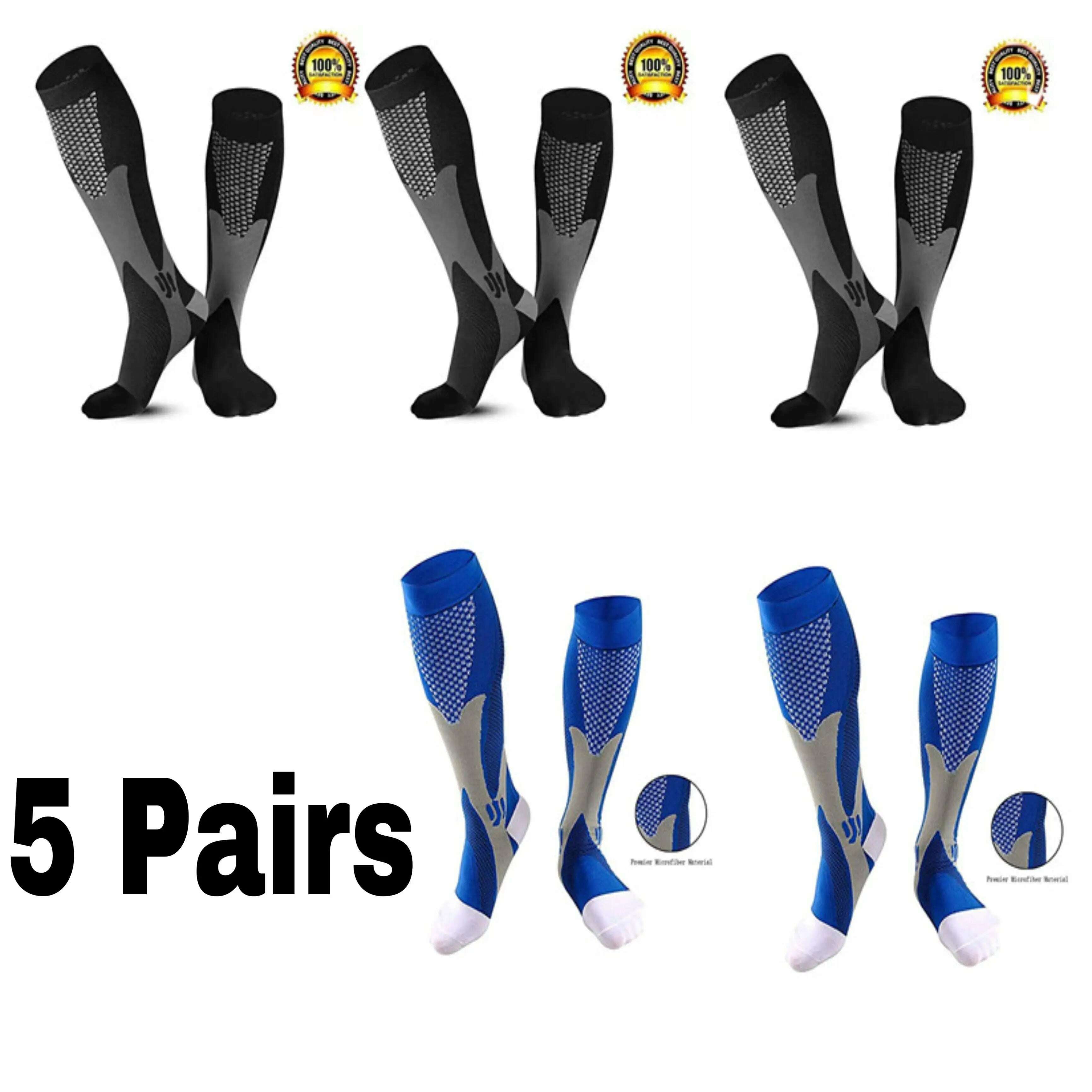 Men's Sports Compression Socks Varicose Veins Cycling Socks Nursing Running Compression Socks Nurse Outdoor Natural Hiking - KIMLUD