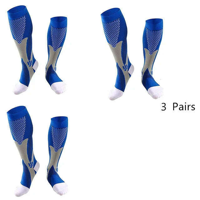 Men's Sports Compression Socks Varicose Veins Cycling Socks Nursing Running Compression Socks Nurse Outdoor Natural Hiking - KIMLUD