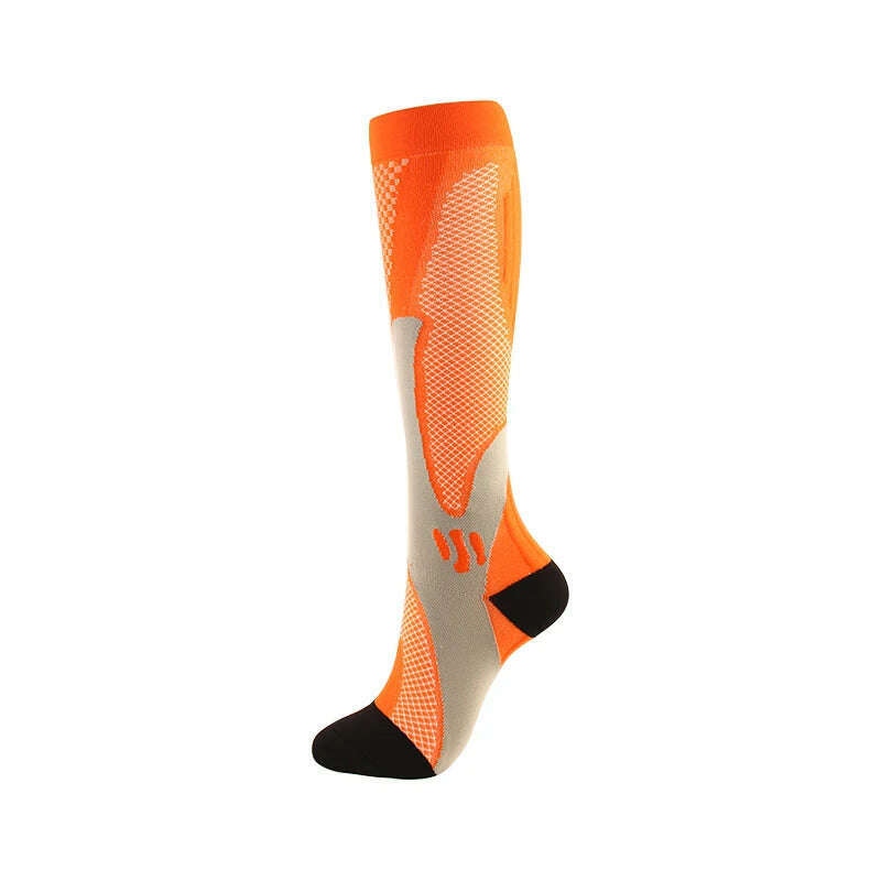 Men's Sports Compression Socks Varicose Veins Cycling Socks Nursing Running Compression Socks Nurse Outdoor Natural Hiking - KIMLUD