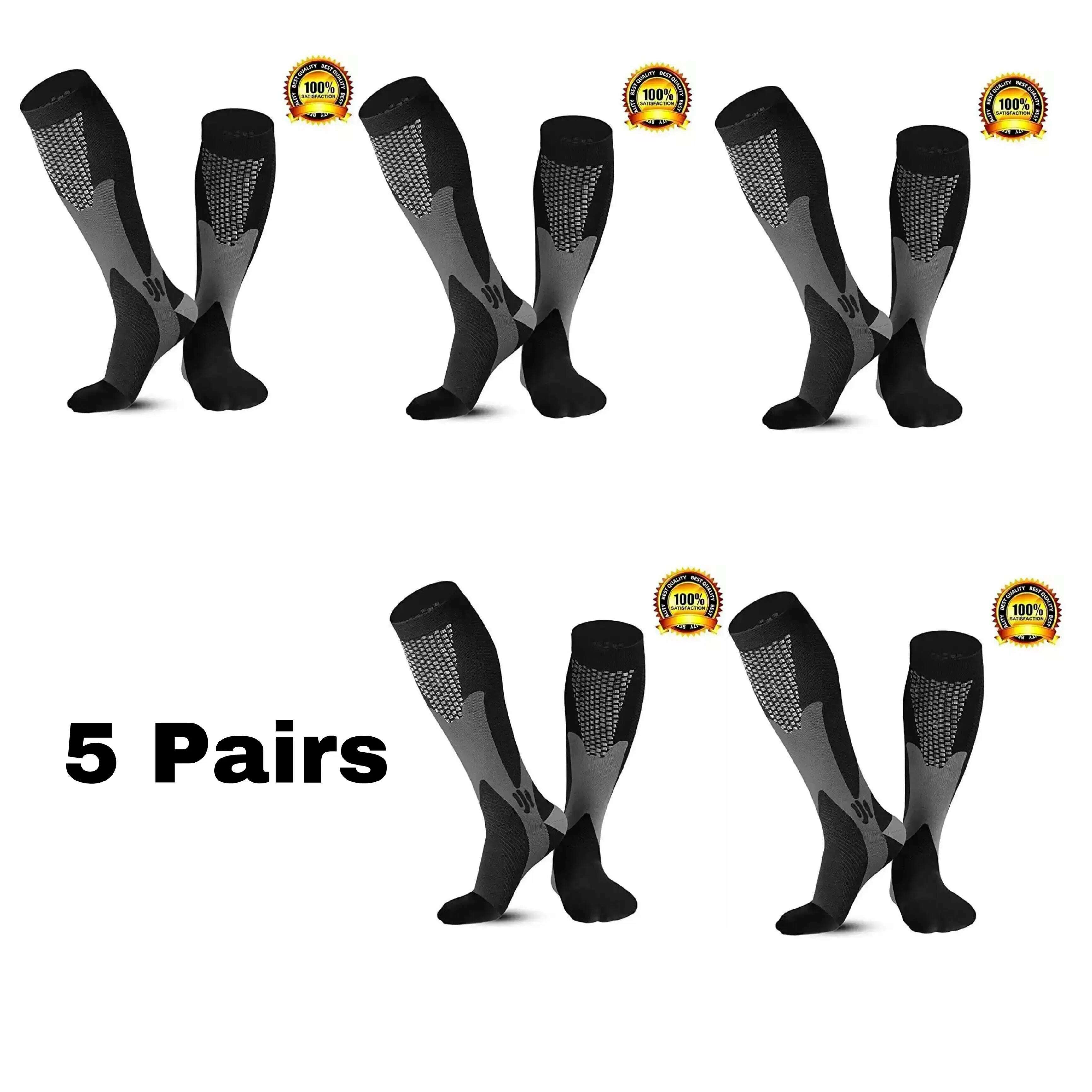 Men's Sports Compression Socks Varicose Veins Cycling Socks Nursing Running Compression Socks Nurse Outdoor Natural Hiking - KIMLUD