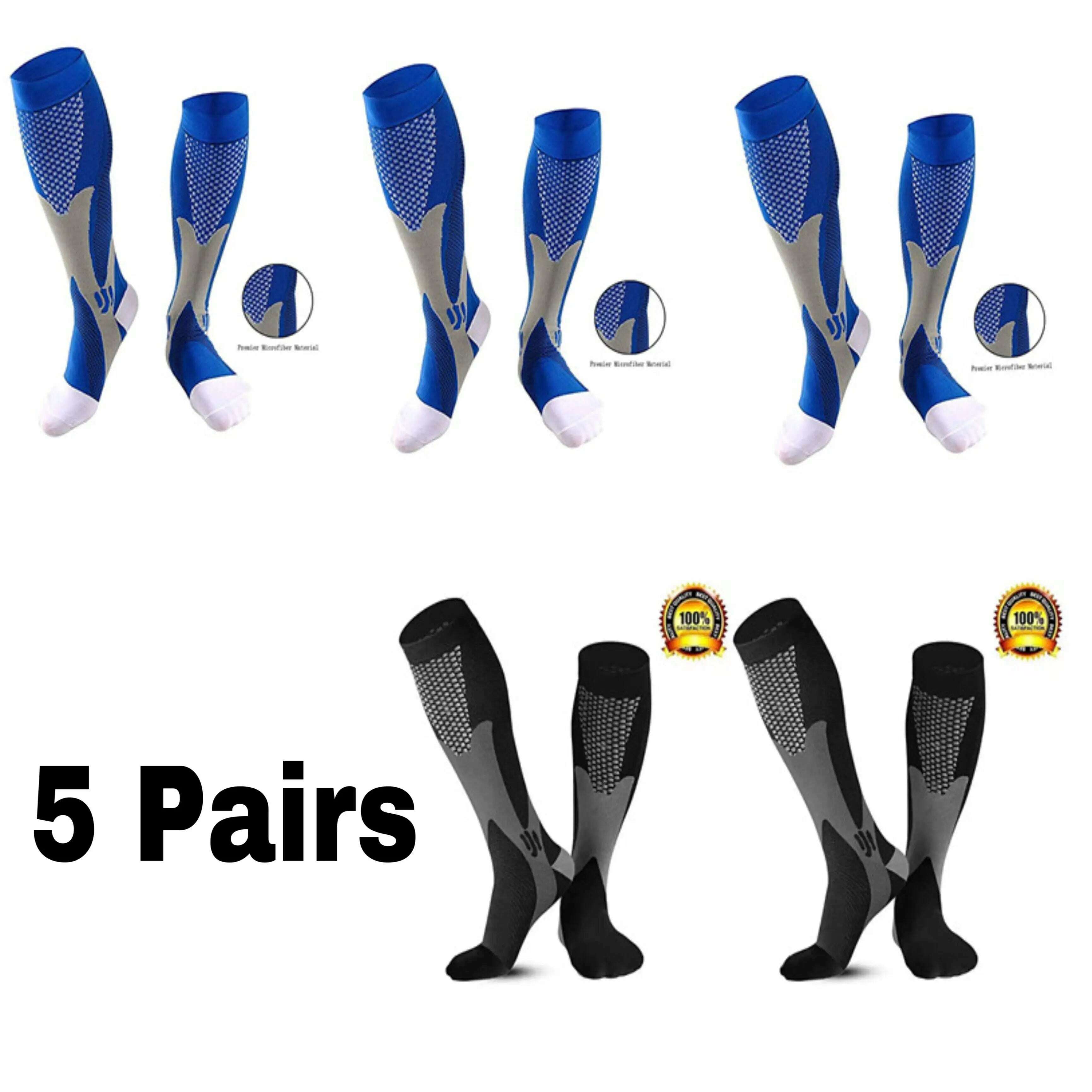 Men's Sports Compression Socks Varicose Veins Cycling Socks Nursing Running Compression Socks Nurse Outdoor Natural Hiking - KIMLUD