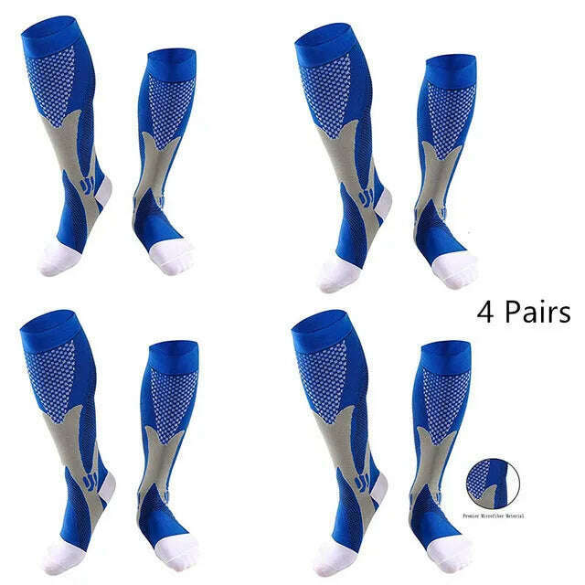 Men's Sports Compression Socks Varicose Veins Cycling Socks Nursing Running Compression Socks Nurse Outdoor Natural Hiking - KIMLUD