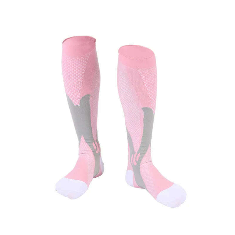 Men's Sports Compression Socks Varicose Veins Cycling Socks Nursing Running Compression Socks Nurse Outdoor Natural Hiking - KIMLUD