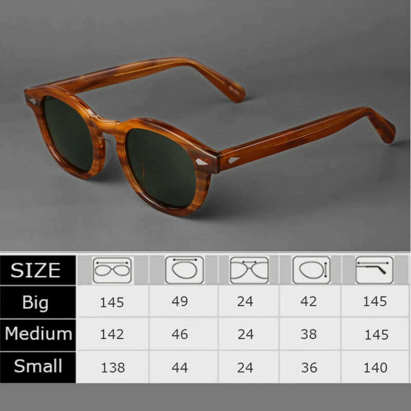 Men's Sunglasses Lemtosh Woman Johnny Depp Polarized Sun Glasses Acetate Frame Luxury Brand Vintage Driver's Shade - KIMLUD