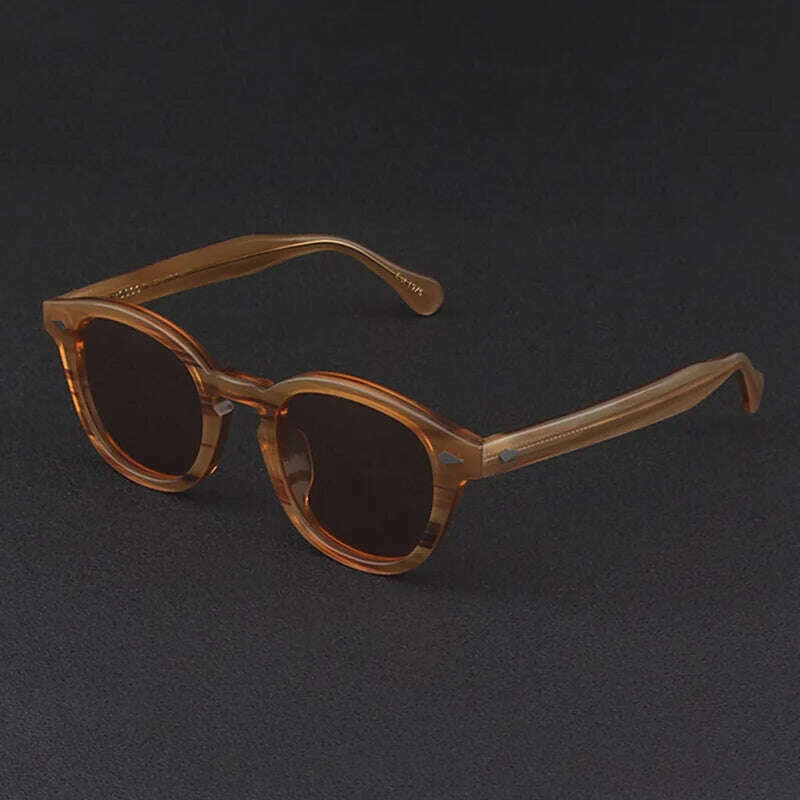 Men's Sunglasses Lemtosh Woman Johnny Depp Polarized Sun Glasses Acetate Frame Luxury Brand Vintage Driver's Shade - KIMLUD