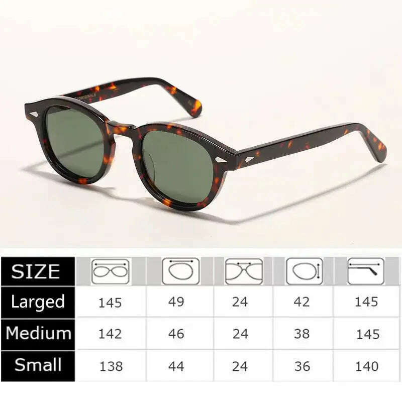 Men's Sunglasses Lemtosh Woman Johnny Depp Polarized Sun Glasses Acetate Frame Luxury Brand Vintage Driver's Shade - KIMLUD
