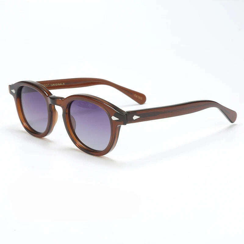 Men's Sunglasses Lemtosh Woman Johnny Depp Polarized Sun Glasses Acetate Frame Luxury Brand Vintage Driver's Shade - KIMLUD