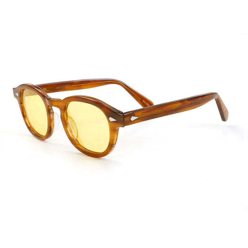 Men's Sunglasses Lemtosh Woman Johnny Depp Polarized Sun Glasses Acetate Frame Luxury Brand Vintage Driver's Shade - KIMLUD