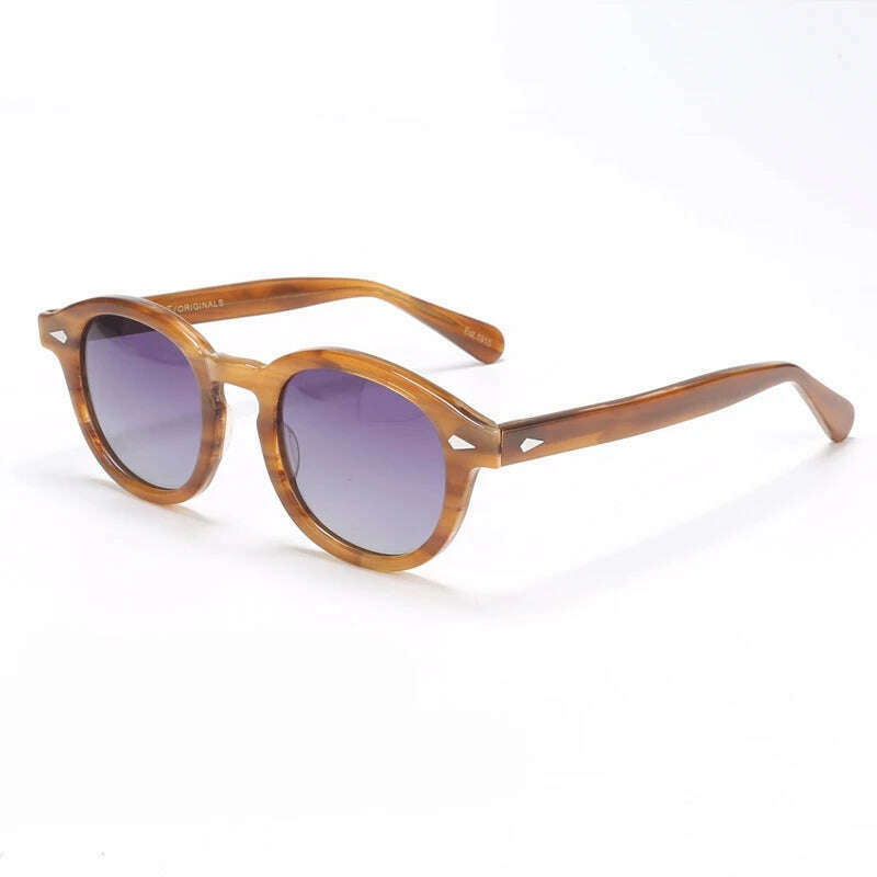 Men's Sunglasses Lemtosh Woman Johnny Depp Polarized Sun Glasses Acetate Frame Luxury Brand Vintage Driver's Shade - KIMLUD