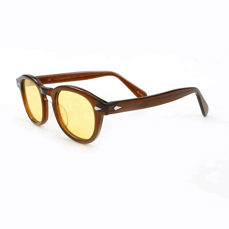 Men's Sunglasses Lemtosh Woman Johnny Depp Polarized Sun Glasses Acetate Frame Luxury Brand Vintage Driver's Shade - KIMLUD