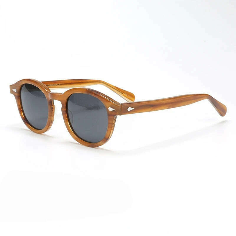 Men's Sunglasses Lemtosh Woman Johnny Depp Polarized Sun Glasses Acetate Frame Luxury Brand Vintage Driver's Shade - KIMLUD