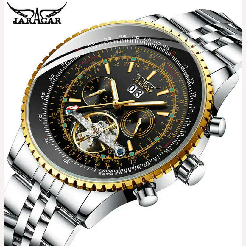 KIMLUD, Mens Watches Top Brand Luxury JARAGAR Men Military Sport Wristwatch Automatic Mechanical Tourbillon Watch relogio masculino, KIMLUD Womens Clothes