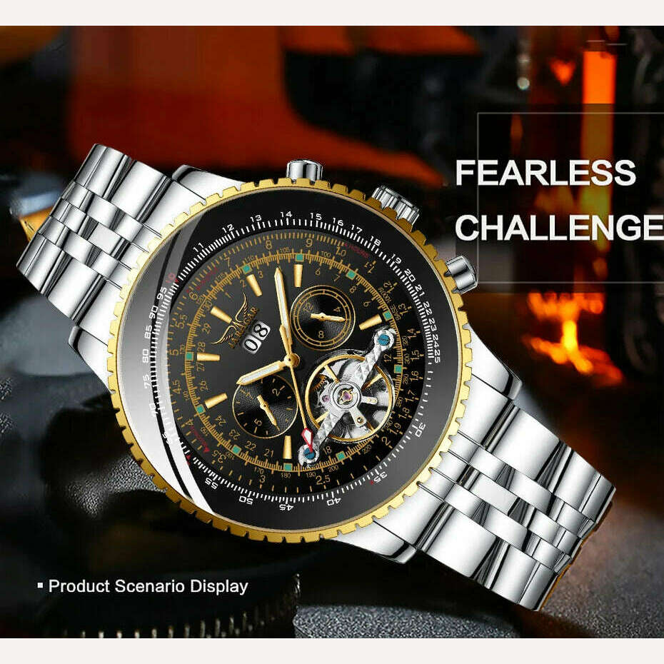 KIMLUD, Mens Watches Top Brand Luxury JARAGAR Men Military Sport Wristwatch Automatic Mechanical Tourbillon Watch relogio masculino, KIMLUD Womens Clothes