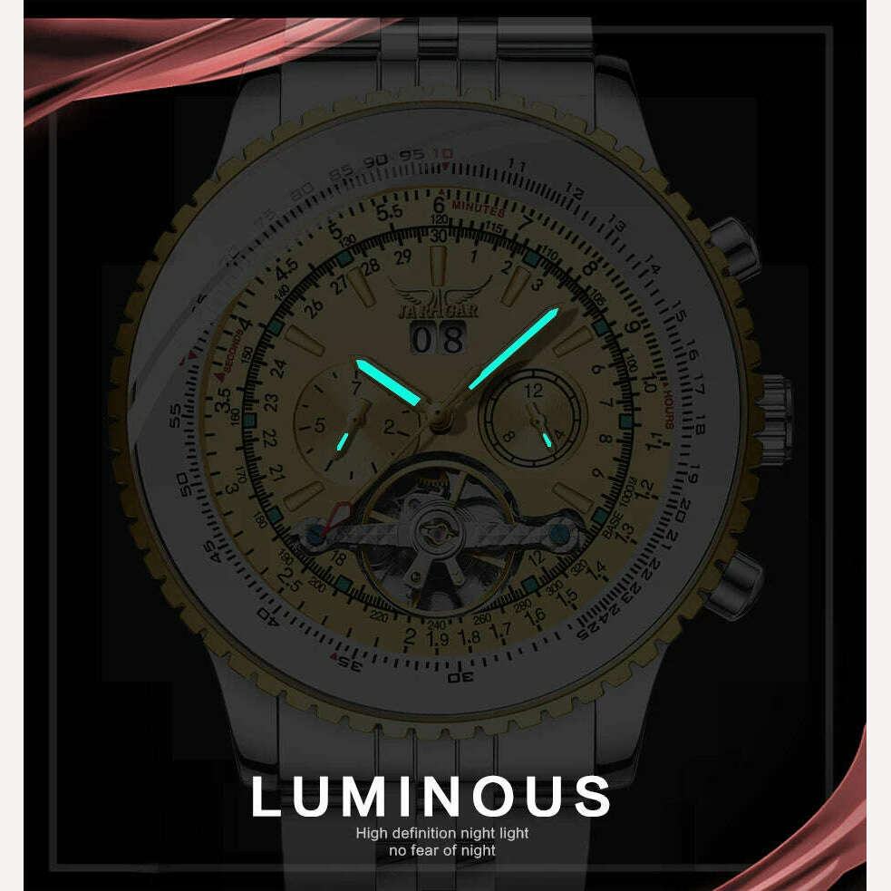 KIMLUD, Mens Watches Top Brand Luxury JARAGAR Men Military Sport Wristwatch Automatic Mechanical Tourbillon Watch relogio masculino, KIMLUD Womens Clothes