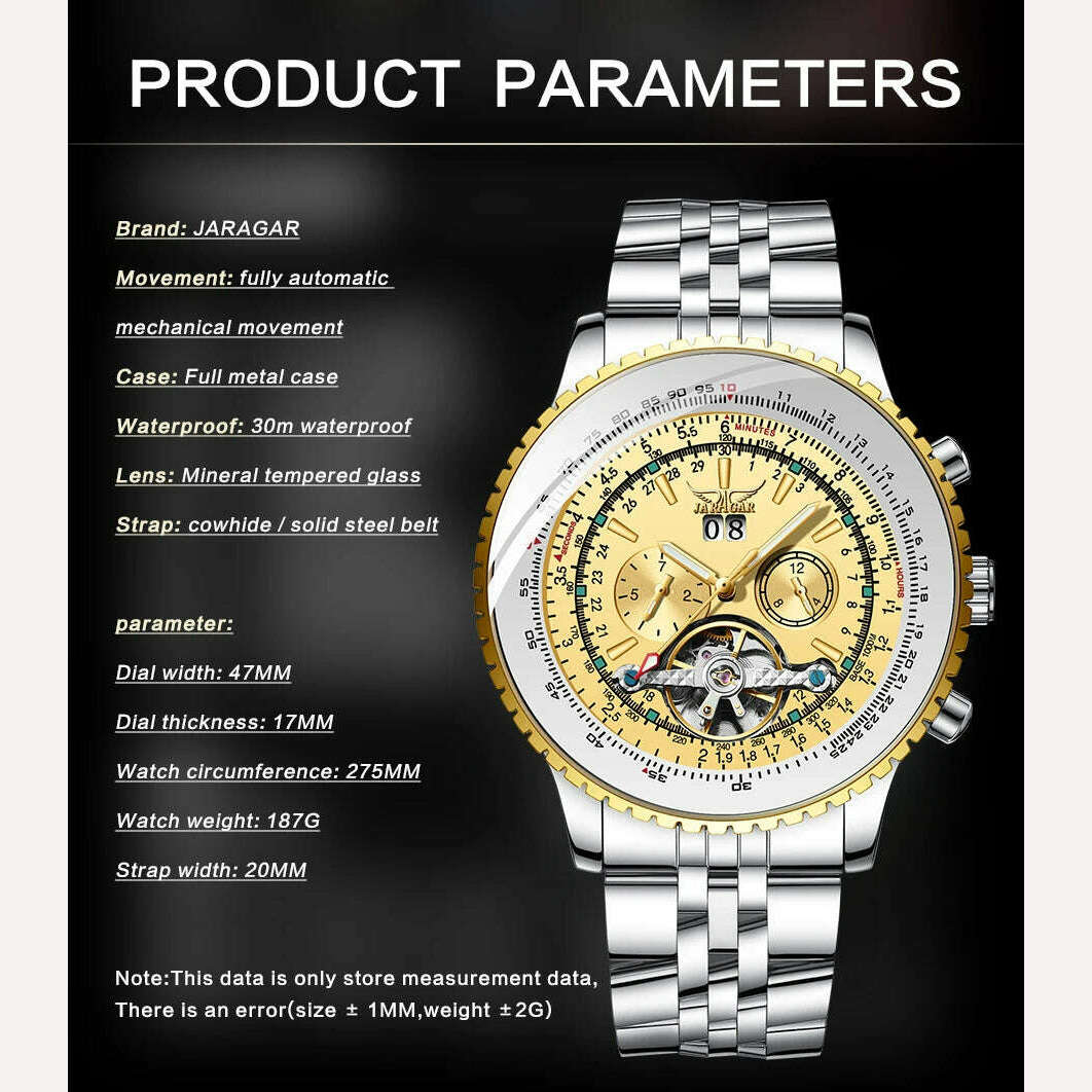 KIMLUD, Mens Watches Top Brand Luxury JARAGAR Men Military Sport Wristwatch Automatic Mechanical Tourbillon Watch relogio masculino, KIMLUD Womens Clothes