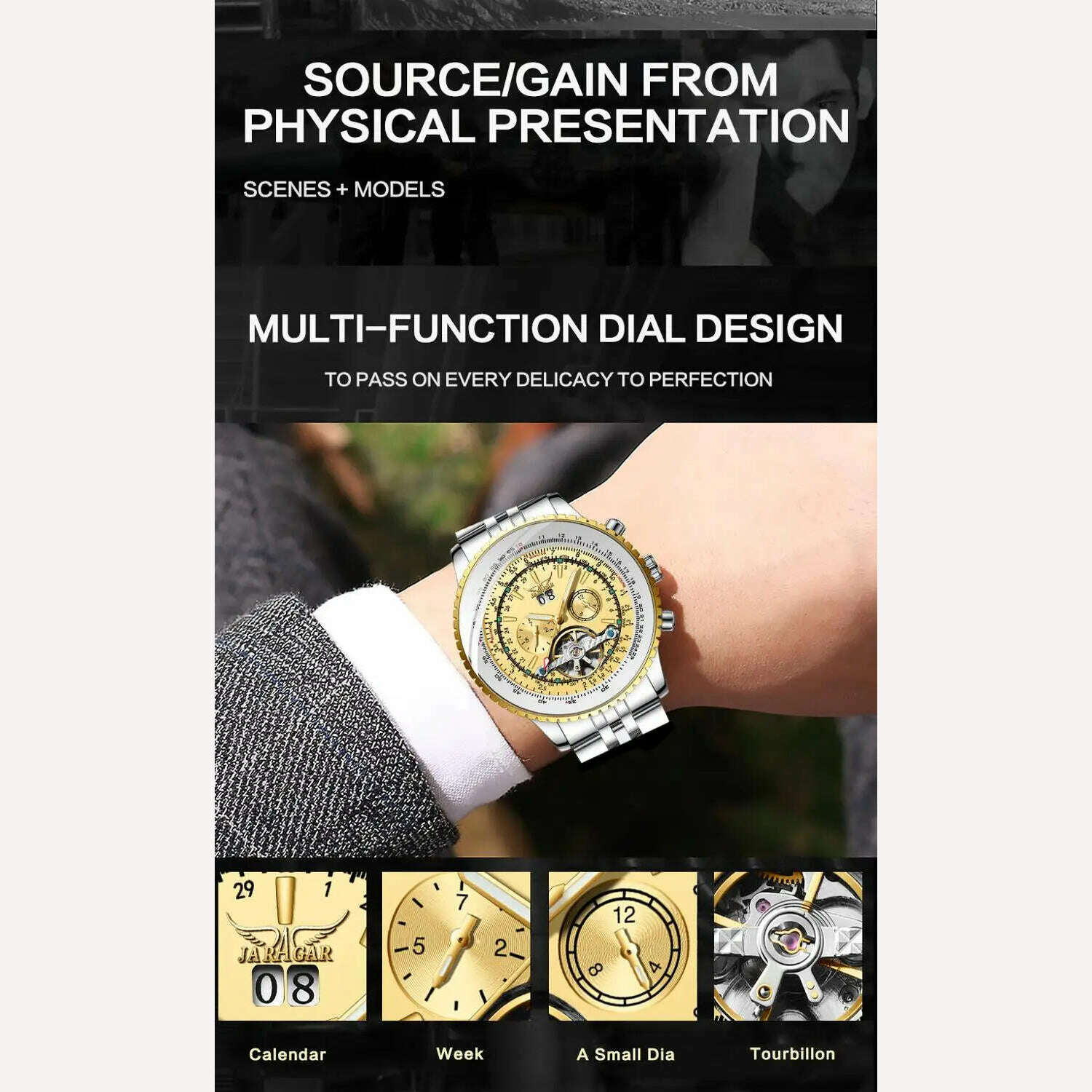KIMLUD, Mens Watches Top Brand Luxury JARAGAR Men Military Sport Wristwatch Automatic Mechanical Tourbillon Watch relogio masculino, KIMLUD Womens Clothes