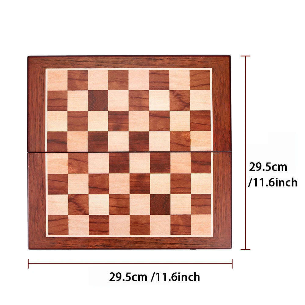 Metal Medieval Chess Set with High Quality Wooden Chessboard Adult and Children 32 Metal Chess Pieces Family Game Toy Gift - KIMLUD