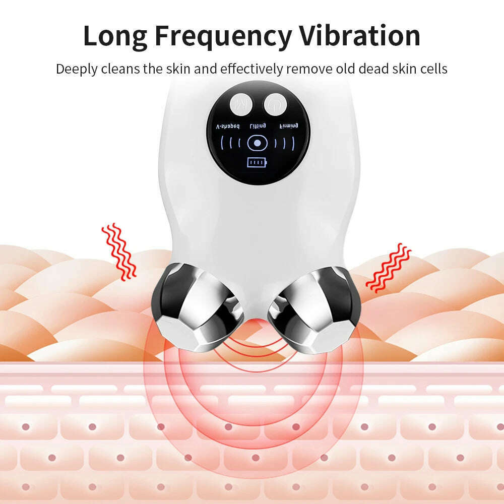 KIMLUD, Microcurrent Facial Massager Skin Tightening Device Face Lifting Warm Compress Nourish Pores Firming Skin Rejuvenation V-face, KIMLUD Womens Clothes
