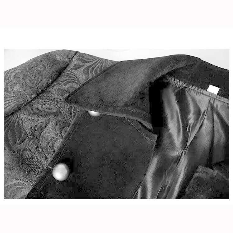 KIMLUD, Middle Ages Prince Cosplay Black Turn Down Collar Steampunk Men Jacket Long Sleeve Gothic Noble Men Texudo Medieval Costume, KIMLUD Womens Clothes