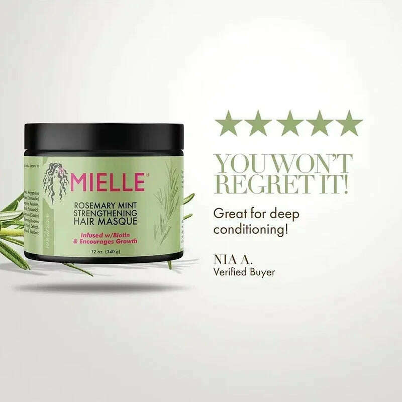 KIMLUD, Mielle Original Hair Growth Essential Oil Rosemary Mint Hair Strengthening Nourishing Treatment for Split Ends and Dry Hair Mask, KIMLUD Womens Clothes