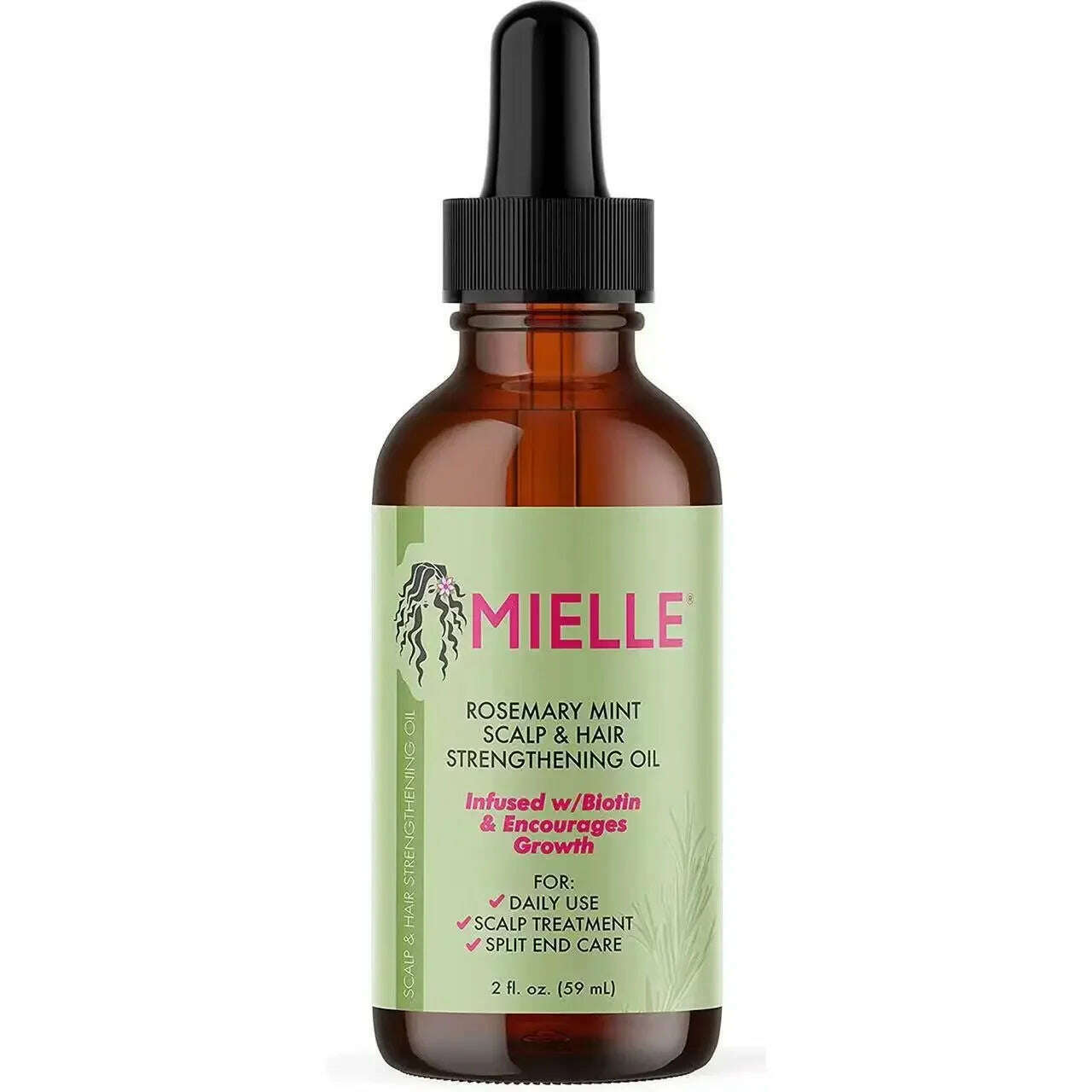 KIMLUD, Mielle Original Rosemary Mint Scalp Hair Strengthening Oil Biotin Essential Oils Nourishing Treatment Split Ends Dry All Types, 1pc, KIMLUD APPAREL - Womens Clothes
