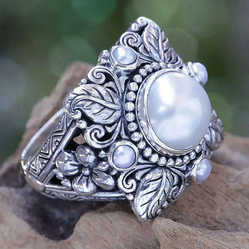 KIMLUD, Milangirl Large Oval Fire Opal Rings for Women Fashion Jewelry White Moonstone Bright Color S for Women Wedding Engagement, 6 / H298, KIMLUD APPAREL - Womens Clothes