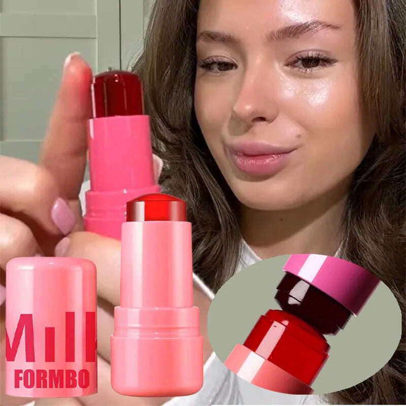KIMLUD, Milk Blush Stick Crystal Jelly Blush Multi Use Brighten Skin Blush Stick Transparent Jelly Tint Stick Matte Contour Makeup Hot, KIMLUD Womens Clothes