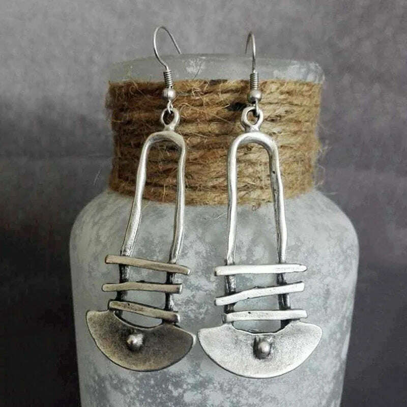 KIMLUD, Minimalist Long Hook Spiral Hoop Earrings for Women Jewelry Fashion Gold Silver Color Geometric Metal Statement Earring, Earrings X163, KIMLUD APPAREL - Womens Clothes
