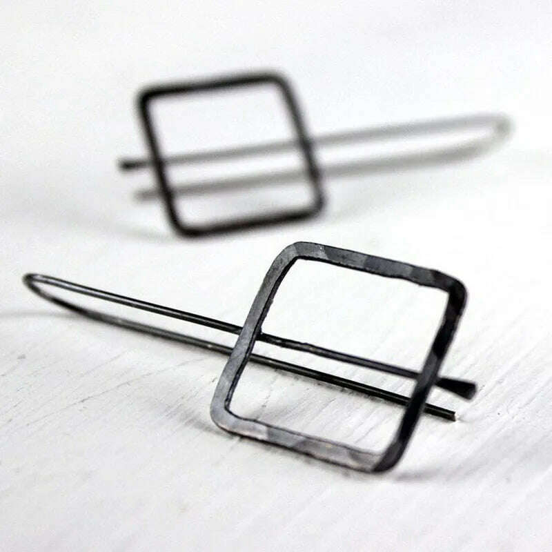 KIMLUD, Minimalist Long Hook Spiral Hoop Earrings for Women Jewelry Fashion Gold Silver Color Geometric Metal Statement Earring, Earrings X565-2, KIMLUD APPAREL - Womens Clothes