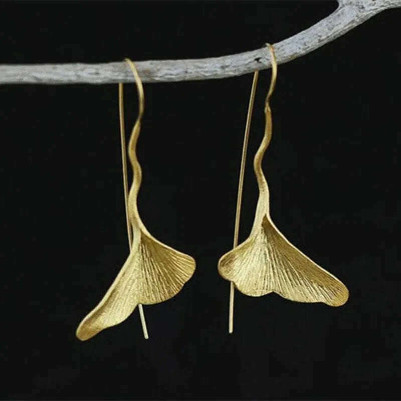 KIMLUD, Minimalist Long Hook Spiral Hoop Earrings for Women Jewelry Fashion Gold Silver Color Geometric Metal Statement Earring, Earrings X091-1, KIMLUD APPAREL - Womens Clothes