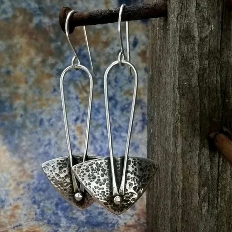 KIMLUD, Minimalist Long Hook Spiral Hoop Earrings for Women Jewelry Fashion Gold Silver Color Geometric Metal Statement Earring, Earrings S190, KIMLUD APPAREL - Womens Clothes