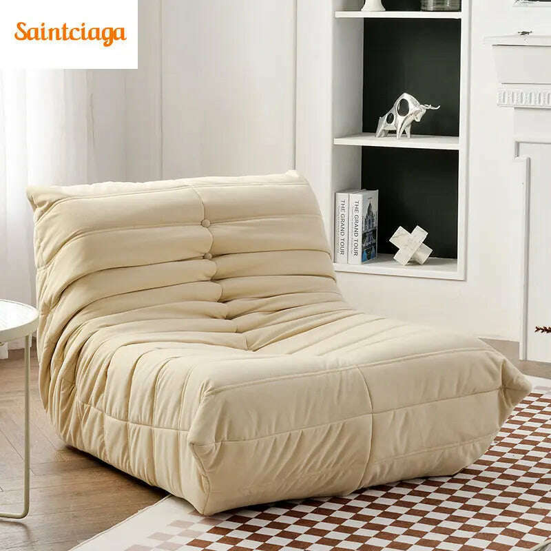 KIMLUD, Minimalist Sofa Nordic Single Luxury Sofa Recliner Balcony Caterpillar Sofa Simple Leisure Sofa Living Room Furniture Muebles, KIMLUD Womens Clothes