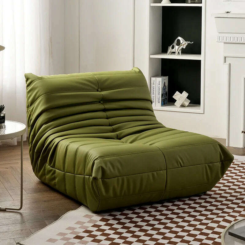 KIMLUD, Minimalist Sofa Nordic Single Luxury Sofa Recliner Balcony Caterpillar Sofa Simple Leisure Sofa Living Room Furniture Muebles, Green m / One Seat, KIMLUD APPAREL - Womens Clothes