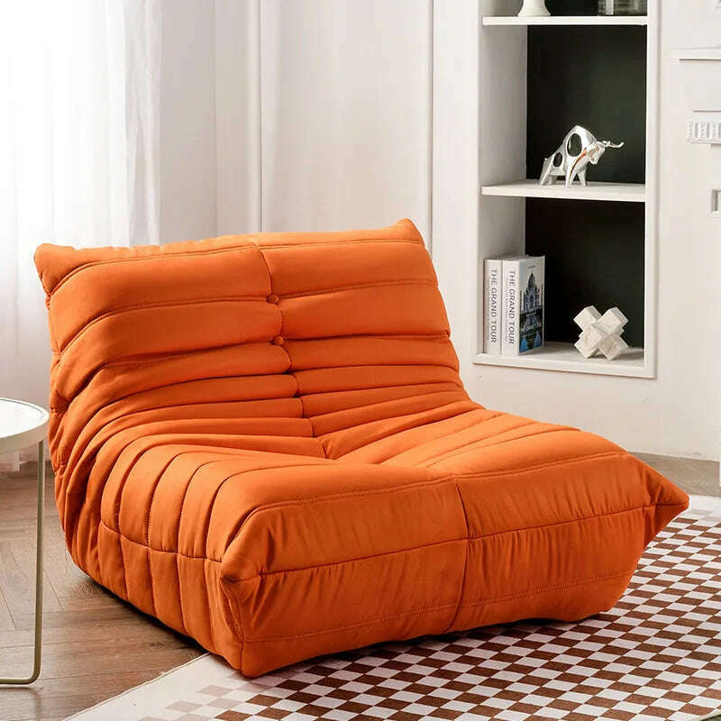 KIMLUD, Minimalist Sofa Nordic Single Luxury Sofa Recliner Balcony Caterpillar Sofa Simple Leisure Sofa Living Room Furniture Muebles, Orange Q / Two Seat, KIMLUD APPAREL - Womens Clothes