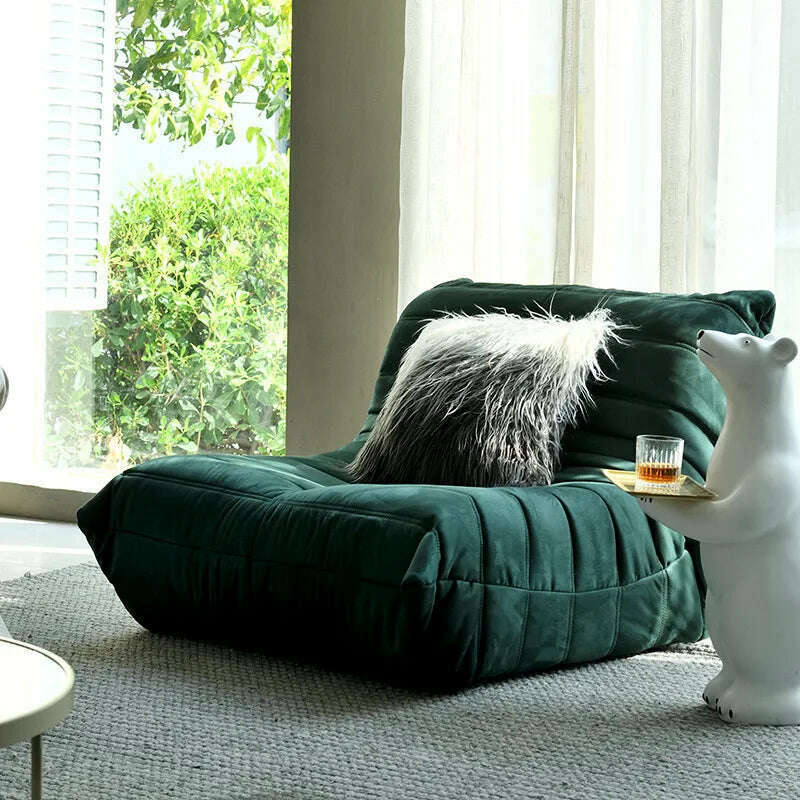 KIMLUD, Minimalist Sofa Nordic Single Luxury Sofa Recliner Balcony Caterpillar Sofa Simple Leisure Sofa Living Room Furniture Muebles, Green P / One Seat, KIMLUD APPAREL - Womens Clothes